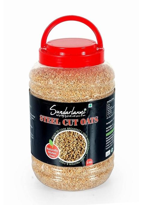 Sl Steel Cut Oats 2Kg - Gluten Free Oats, Breakfast Cereal, Diet Food, Oats 2Kg