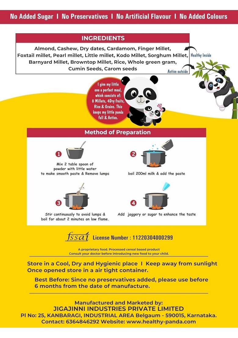 Millet Cereal Mix With Dry Fruits Powder 400G | Healthy Cereal For Little Ones | Sprouted Sathu Mavu | Nutritious Breakfast Cereal | Millet Food For Growing Children | 100% Fresh & Natural