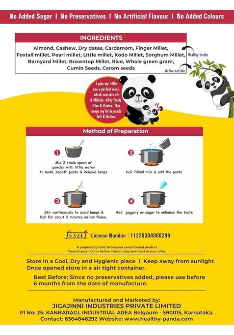 Millet Cereal Mix With Dry Fruits Powder 400G | Healthy Cereal For Little Ones | Sprouted Sathu Mavu | Nutritious Breakfast Cereal | Millet Food For Growing Children | 100% Fresh & Natural