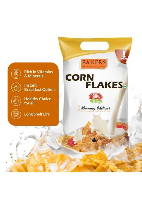 Bakers Corn Flakes | Naturally Cholesterol-Free | The Ultimate Breakfast Essential | Rich In Vitamins & Minerals | Pack Of 3 (500 Gm X 3)