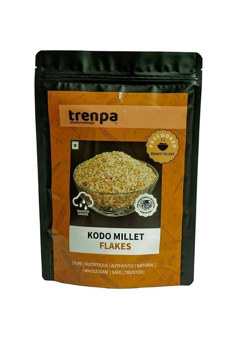 Trenpa Kodo Millet Flakes Poha 400G | Healthy Breakfast Cereal | Vegan Gluten-Free High Fibre Protein-Rich Food | Ready-To-Eat Nutritious Wholegrain Flakes