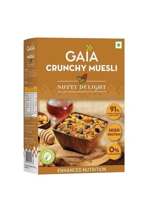 Gaia Crunchy Muesli Combo Pack: Fruit & Nut(400 Gm) And Nutty Delight(400 Gm)