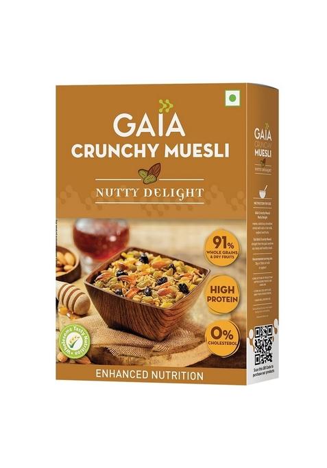 Gaia Crunchy Muesli Combo Pack: Fruit & Nut(400 Gm) And Nutty Delight(400 Gm)