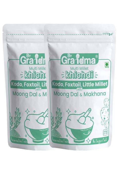 Bygrandma Multi Millet Kichidi Mix Instant Food For Little Ones | Preservative Free Instant Porridge Mix For Kids | 560G