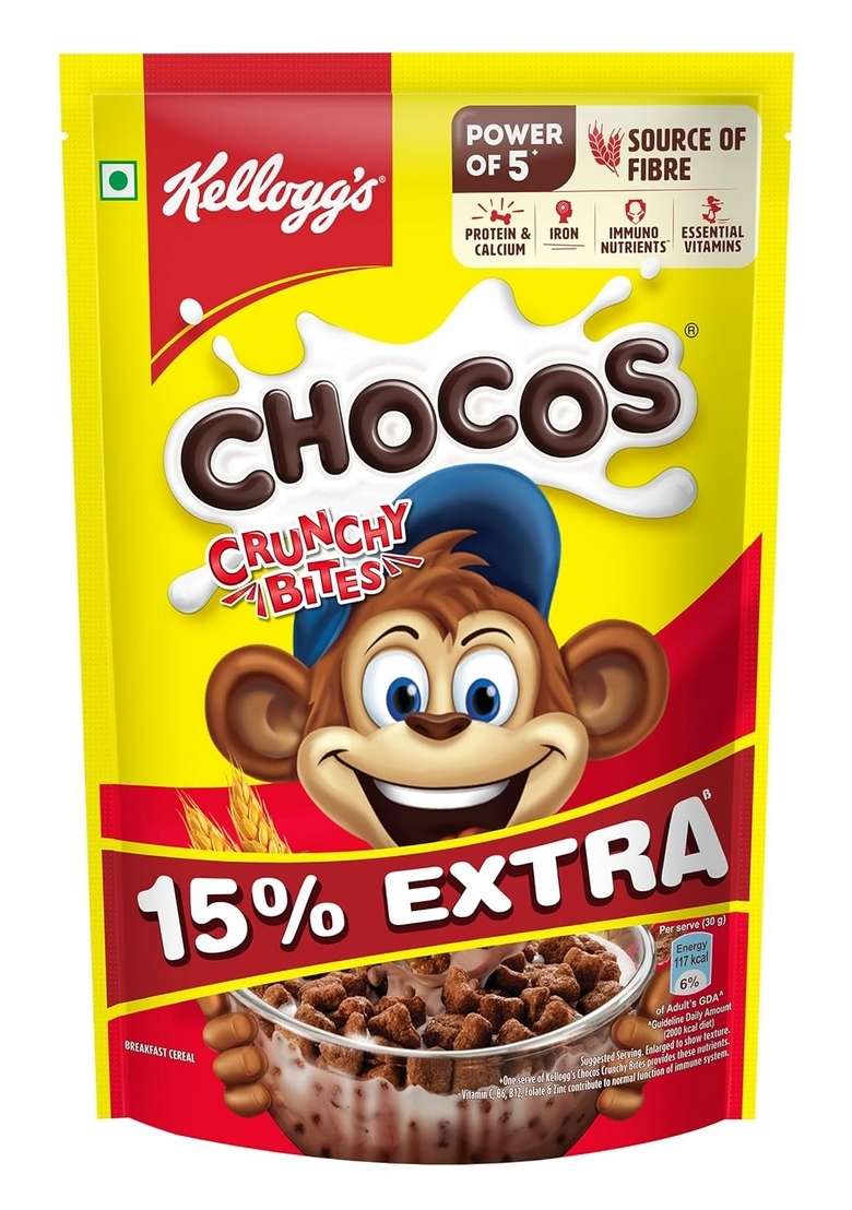 Chocos Crunchy Bites, 431G & Corn Flakes With Real Honey, 345G - Indya