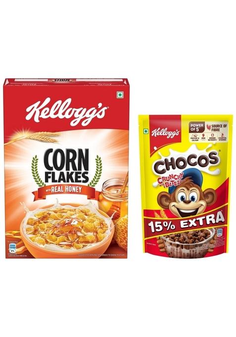 Chocos Crunchy Bites, 431G & Corn Flakes With Real Honey, 345G