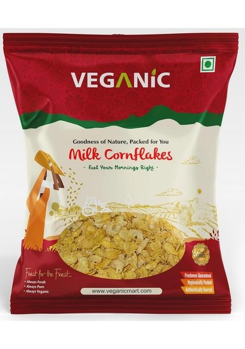 Veganic Milk Corn Flakes | Breakfast Cereal | Crunchy & Yummy Cornflakes | Original & Healthy | Gluten Free | Whole Grains And The Goodness Of B Vitamins, Calcium & Vitamin D (400)