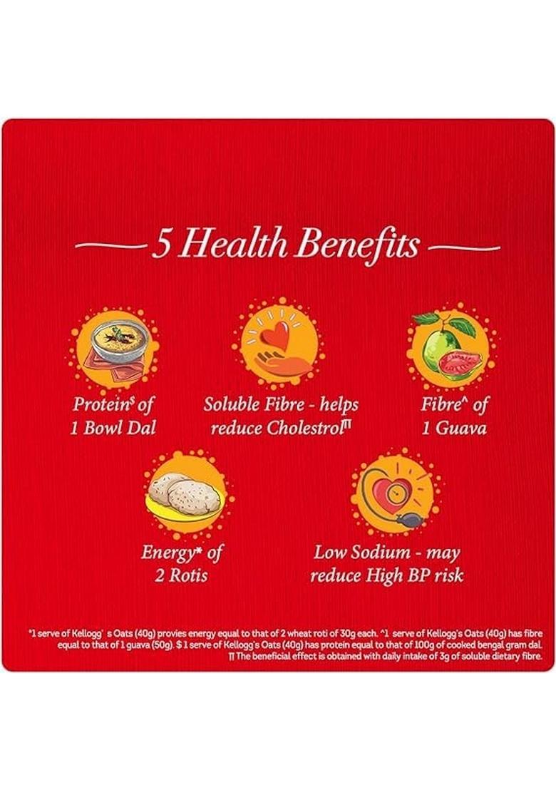 Kelloggs Oats, Rolled Oats, High In Protein And Fibre, Low In Sodium, 400G Pack
