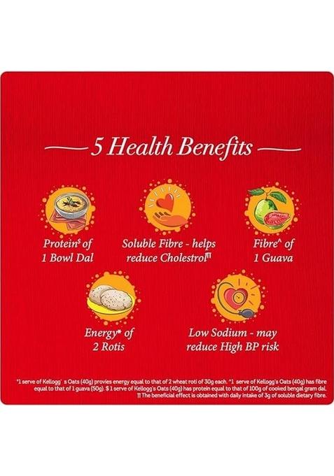 Kelloggs Oats, Rolled Oats, High In Protein And Fibre, Low In Sodium, 400G Pack