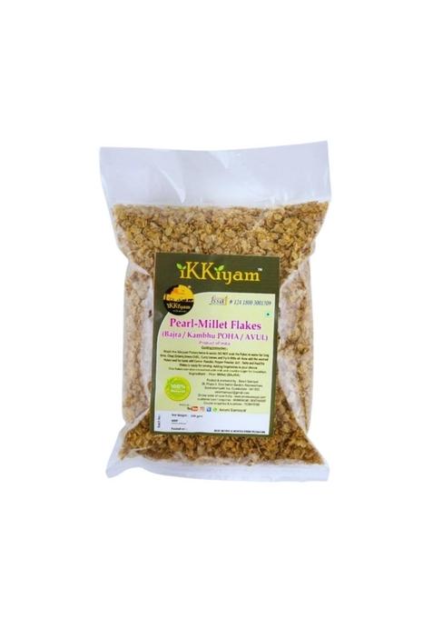 Ikkiyam Bajra Flakes (Avul) | Whole Millet Poha | Gluten-Free, High In Iron & Nutrients | Unflavoured, Oats Alternative | 1Kg Pack