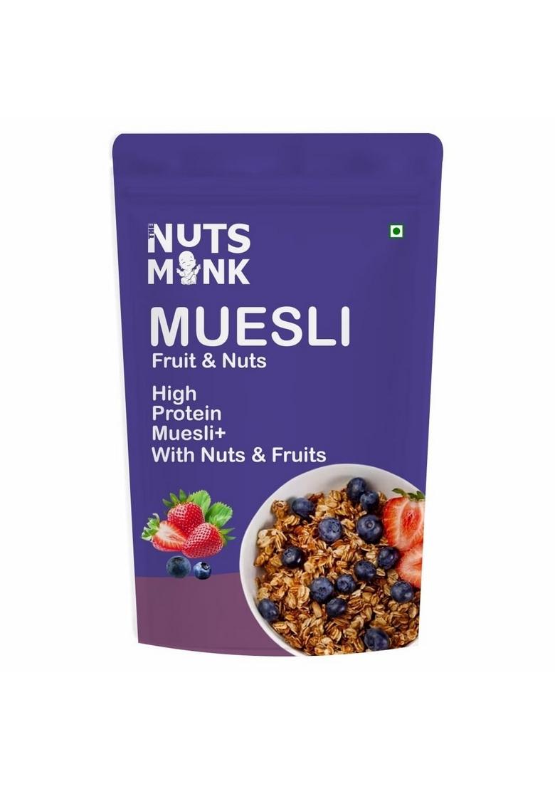 The Nuts Monk Muesli – 250G | Healthy Breakfast High-Protein Cereal With Fruits, Nuts & Whole Grains | Wholesome & Tasty.