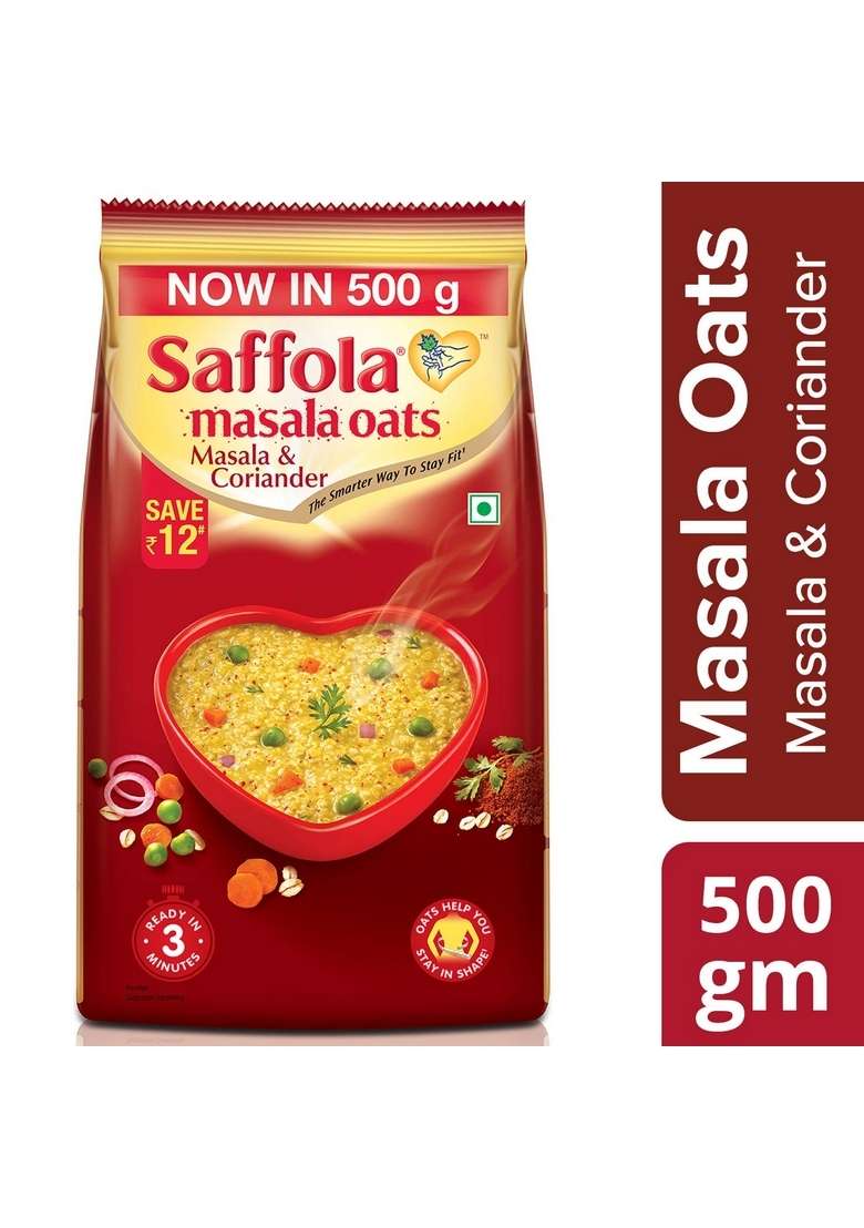 Saffola Masala Oats Masala & Coriander - 500 Gm And Peppy Tomato 500 Gm - Indya