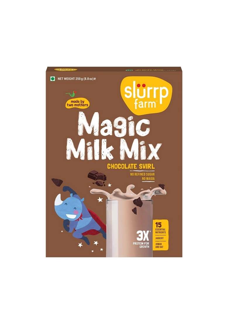 Slurrp Farm High Protein Chocolate Swirl Milk Mix | 250G Berry Crunch Strawberry Cereal| 400 G - Indya