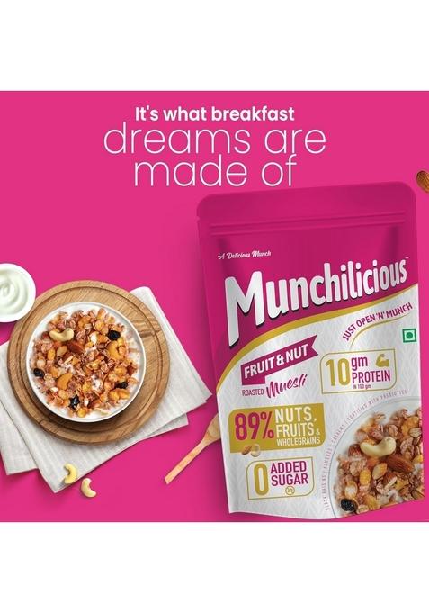 Munchilicious Roasted Muesli Breakfast Cereal Fruit & Nut
