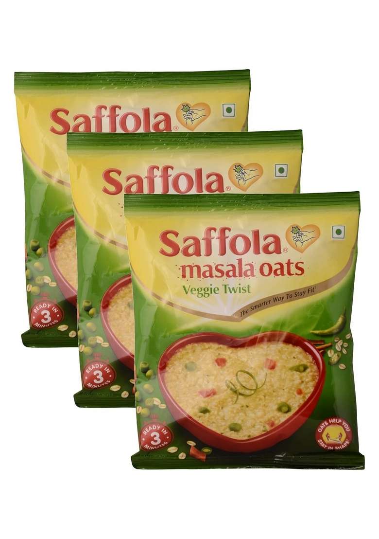 Big Bazaar Combo - Saffola Masala Oats Veggie Twist, 40G (Pack Of 3) Promo Pack - Indya