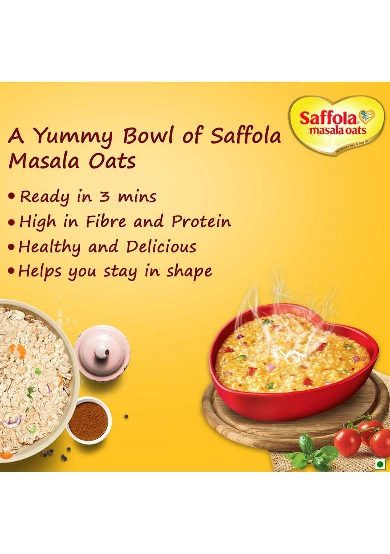 Saffola Masala Oats Veggie Twist, 1Kg And Classic Masala 500 Gm - Indya