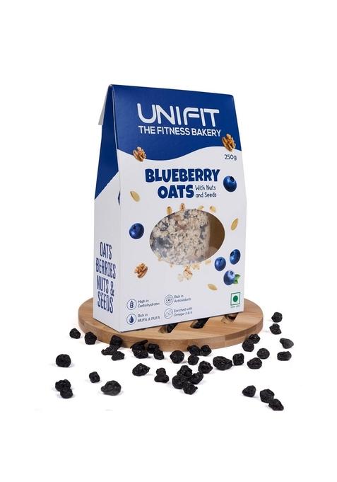 Unifit Blueberry & Cranberry Oats Combo – 250G Each | High-Fibre, Protein-Rich Wholegrain Breakfast | No Preservatives | Pack Of 2