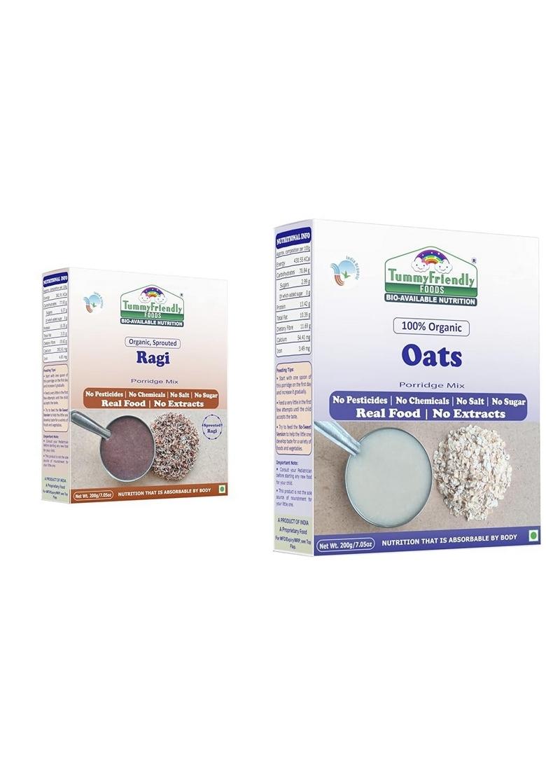 Tummy Friendly Stage1 Organic Cereal For Little Ones. Sprouted Ragi, Oats. Available In Baby Trial Packs. Real Food, No Harmful Ingredients. Shelf Life 6 Months