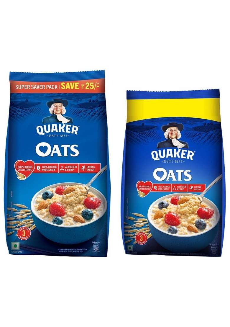 Quaker Oats Pouch, 1Kg And Quaker Oats, 1.5Kg Pack - Indya
