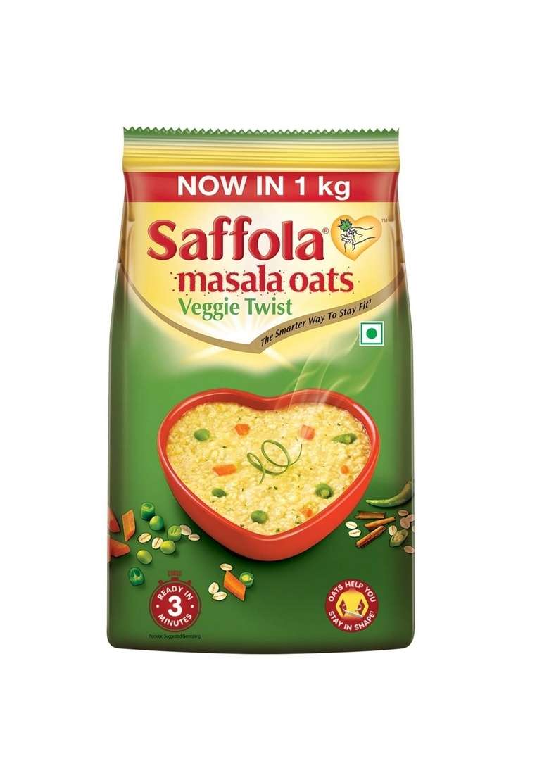 Saffola Masala Oats Veggie Twist 1 Kg And Coriander 500G - Indya