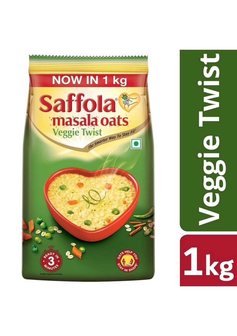Saffola Masala Oats Veggie Twist 1 Kg And Coriander 500G - Indya