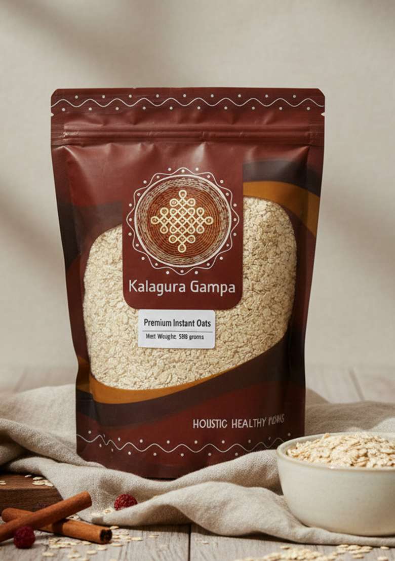 Kalagura Gampa Premium Instant Oats (Healthy Breakfast, High In Fiber)(500 Grams) - Indya