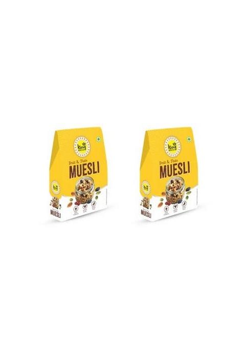 King Uncle Fruit & Nuts Muesli | Wholesome Breakfast Cereal | High Fiber, Nutrient Rich, Antioxidants | Whole Grains, Dry Fruits & Seeds | 250G Pack (Pack Of 2)