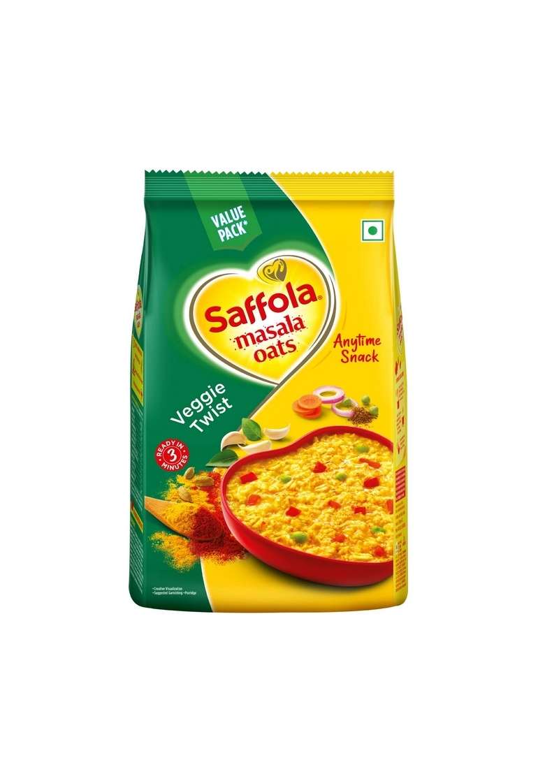 Saffola Masala Oats Veggie Twist, 1Kg And Masala & Coriander 500 Gm - Indya