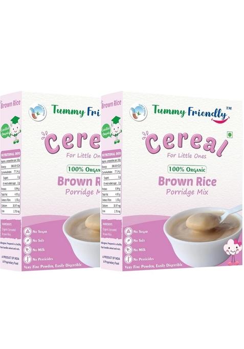 Tummyfriendly Foods Certified 100% Organic Sprouted Brown Rice Porridge Mix | Excellent Weight Gain Food | Made Of Sprouted Brown Rice Powder For Baby | 400G, (200G Each Pack)