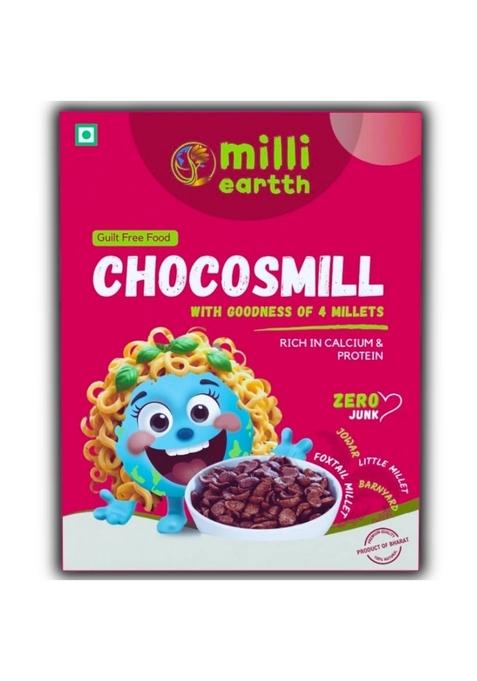 Millieartth Chocosmill - Millet Chocos | Made With 4 Super Millets, Multigrain | Healthy Breakfast Cereal | High In Fiber, Calcium & Protein | No Maida, No Palm Oil | 300Gram (Pack Of 1)