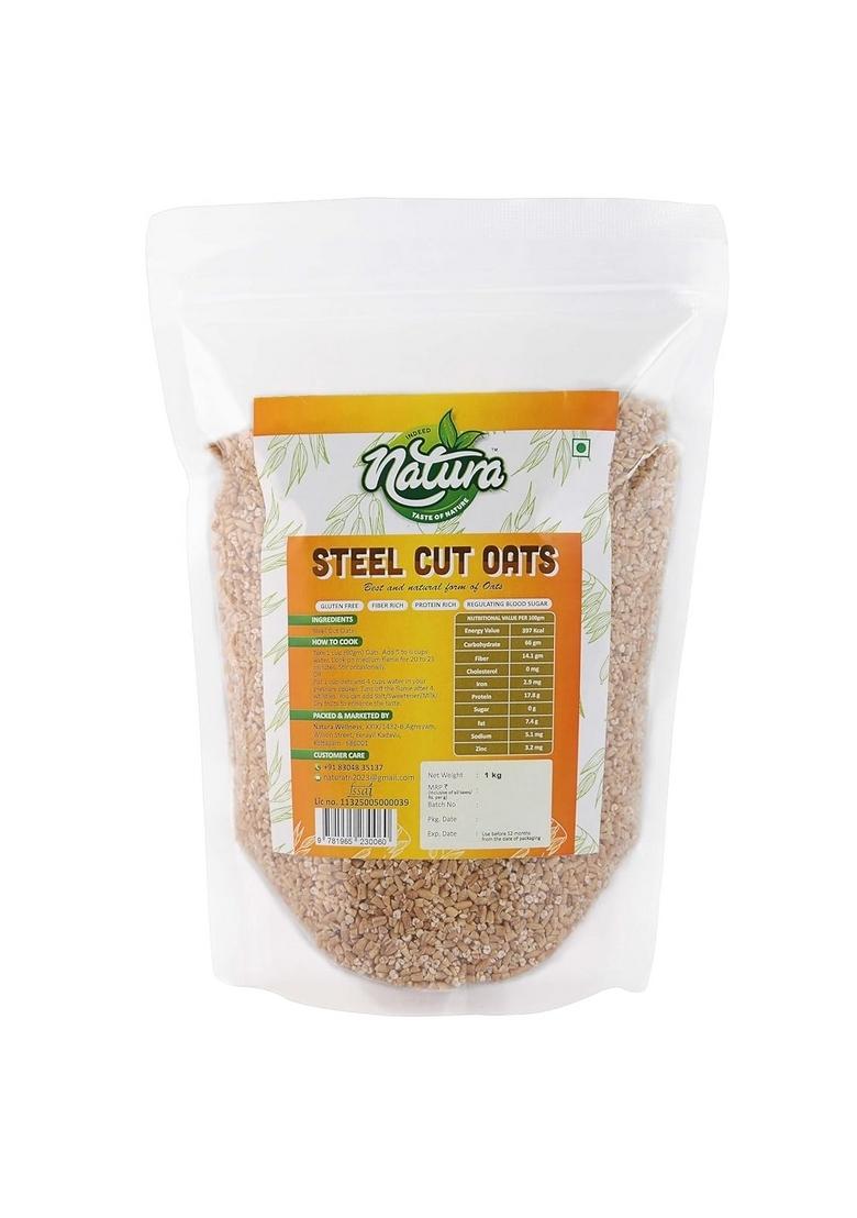 Steel Cut Oats, Sugar Free, 100% Wholegrain, Diabetic Friendly, Breakfast Cereal 1Kg