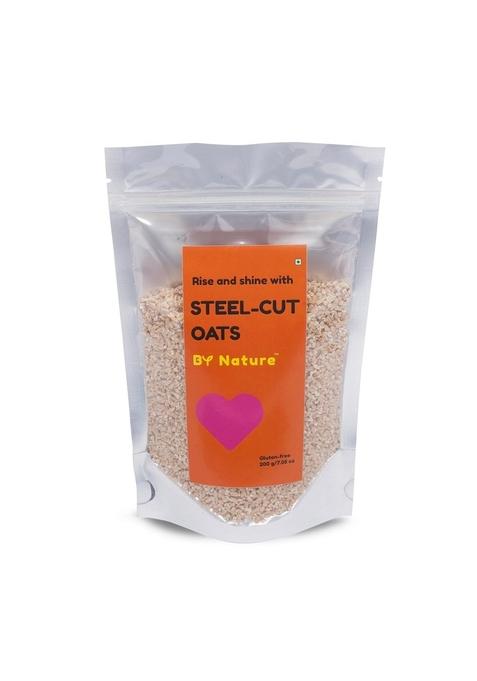 By Nature Steel Cut Oats 200G | 100% Natural Whole Grain | High-Fiber | Healthy Breakfast | Protein Rich | Healthy & Delicious | Efficient On Reducing Weight & Cholestrol | High Protein Oats