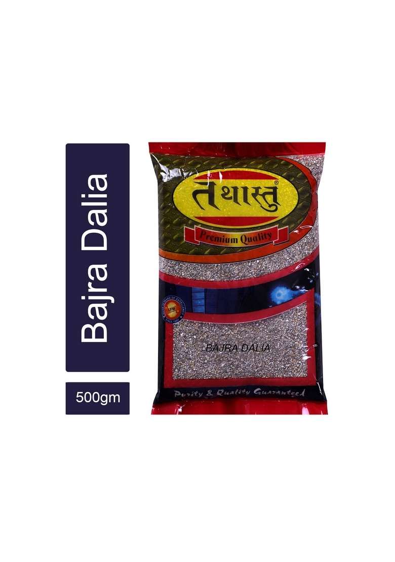 Tathastu Bajri Daliya Healty Grains Dalia & Chemical Free & Pesticides Free & Healthy Alternative To Regular Daliya/Immunity Builder Bajra Dalia- 500G - Indya