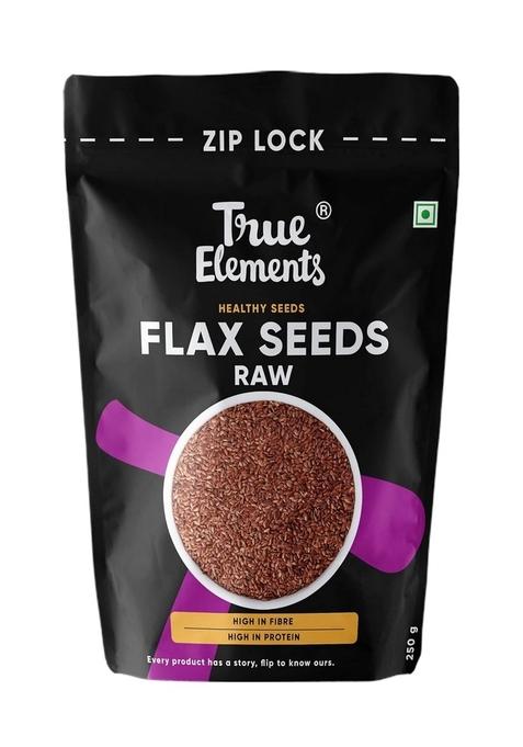 True Elements Nuts & Berries Muesli 1Kg & True Elements Flax Seeds 250G