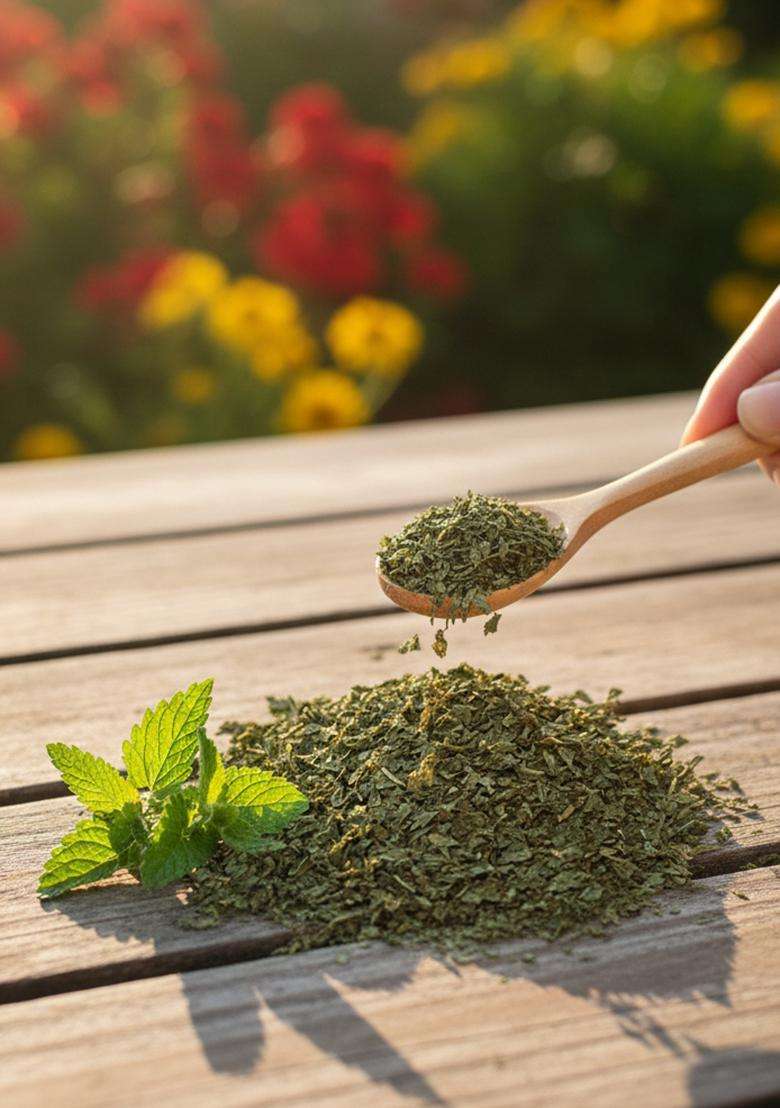 Organic Bites Dried Mint Leaves (Pudhina Flakes) -100 Gm - Indya