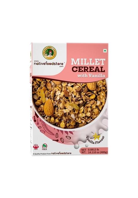 Nativefoodstore Millet Muesli Vanilla Crunchy Millet Muesli-400Gms