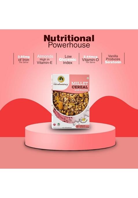 Nativefoodstore Millet Muesli Vanilla Crunchy Millet Muesli-400Gms