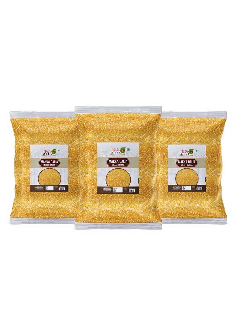 Diwali Sale Makka Maize Corn Daliya|Maize Porridge/Daliya/Khichdi|Broken Daliya Makka-1440G(480G*3Pkt) Great Indian Festival - Indya