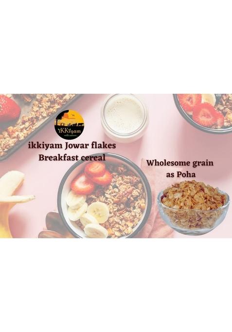 Ikkiyam Combo Of Wheat Flakes (Poha) 250G, Jowar Flakes (Poha) 250G, And Ragi Flakes (Poha) 250 Grams | Healthy Breakfast Combo | Gluten-Free | High Fiber | Traditional South Indian Snack | Natural & Organic