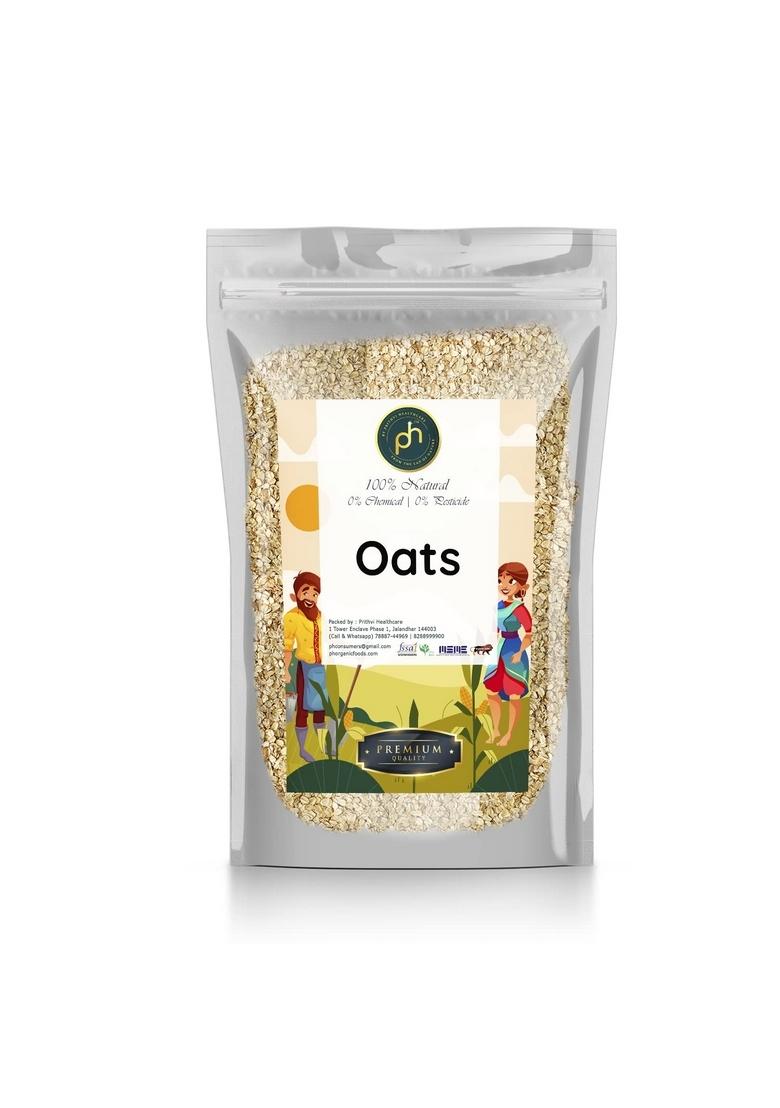 Phs Organic Oats Flakes 450G Usda Npop Certified | Gluten-Free | 100% Natural Rich In Fibre | Suitable For Diet | Great Breakfast