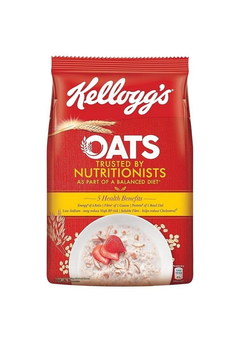 Kellogg'S Oats| Rolled Oats| Breakfast Oats| High In Protein And Fibre, Low In Sodium | 900G Pack