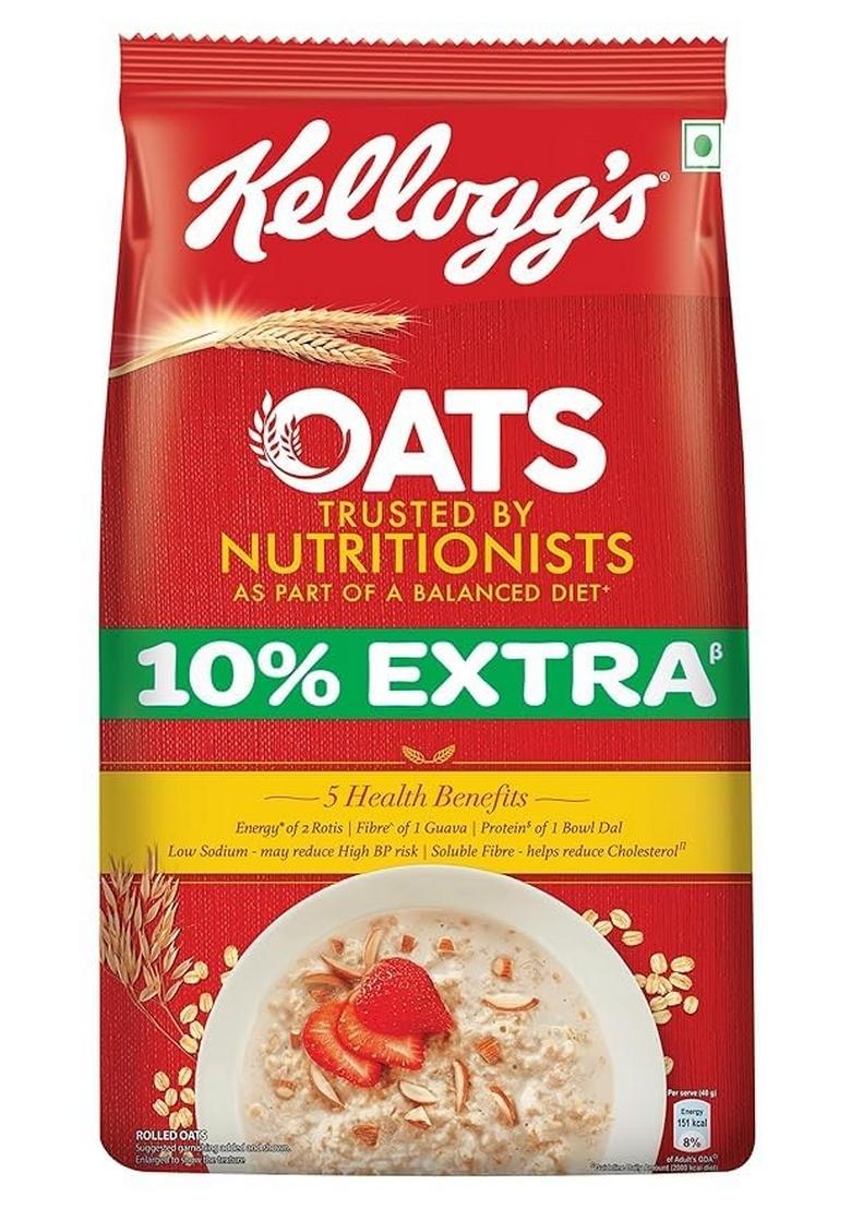 Kellogg'S Oats| Rolled Oats| Breakfast Oats| High In Protein And Fibre, Low In Sodium | 900G Pack