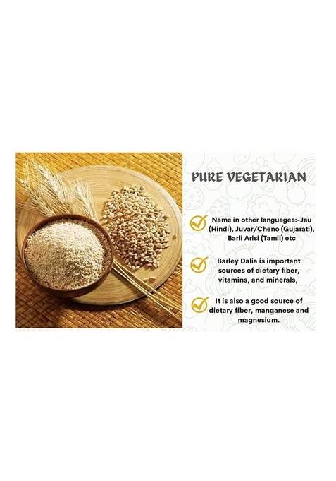 Ghotaram Vegan Broken Barley Jau Daliya | Stone Ground Jao Jow Daliya | Rich Nutritious Broken Cracked Pearl Barley/Cooling Summer Drink Jau Guli Rabdi Dalia | Pearl Barli Joo Porridge-240G