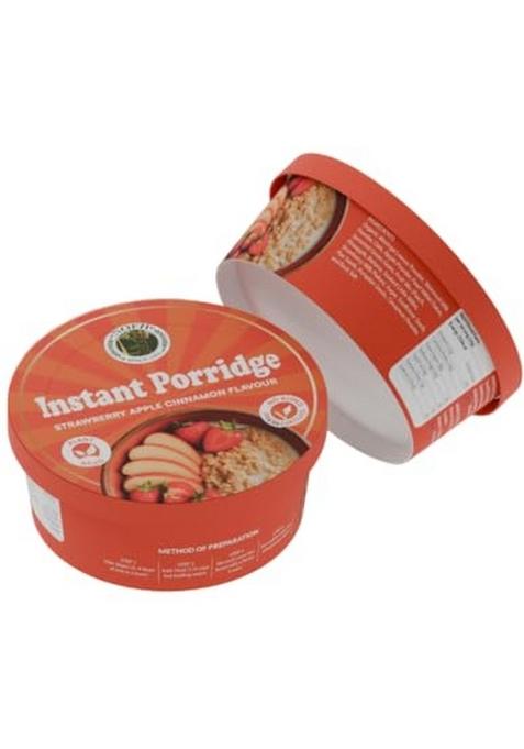 Nofh Instant Porridge – Strawberry Apple Cinnamon Moringa Flavour | High-Fiber | Protein-Rich | Organic & Natural Breakfast Mix (50G)
