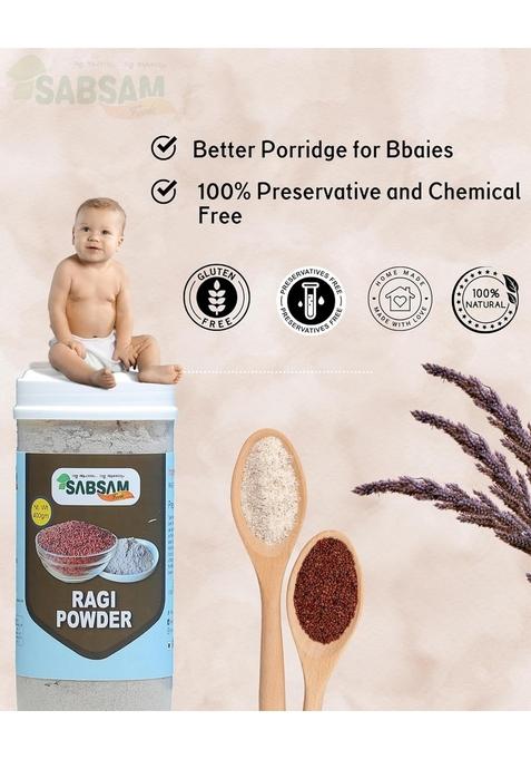 Sabsam Foods Ragi Powder|Good For All Ages|Babies|Good And Healthy| Pack Off 400Gm
