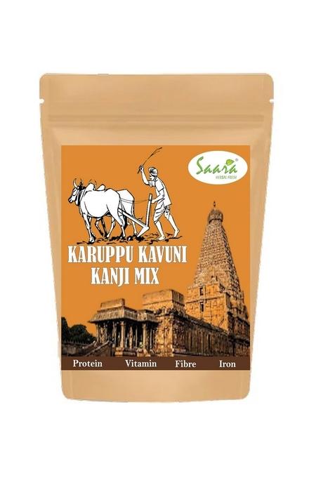Saara Herbal Fresh Karuppu Kavuni Kanji Mix, 450G, Black Kavuni Porridge Mix, Fibre And Protein Rich Healthy Mix, 450G