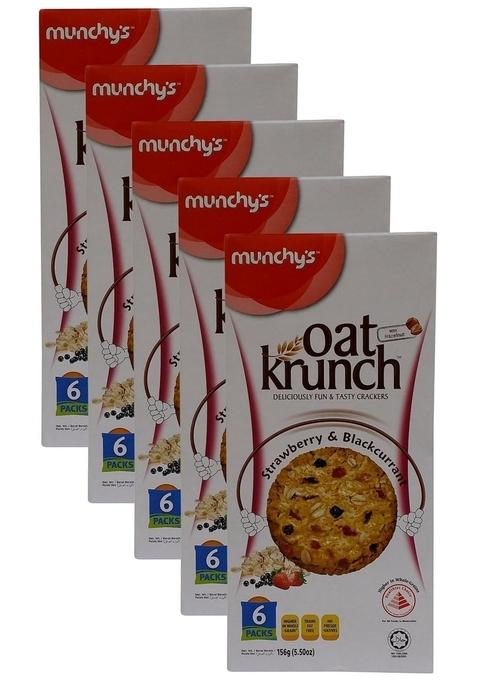 More Combo - Munchy'S Oat Krunch - Strawberry And Blackcurrant, 156G (Pack Of 5) Promo Pack
