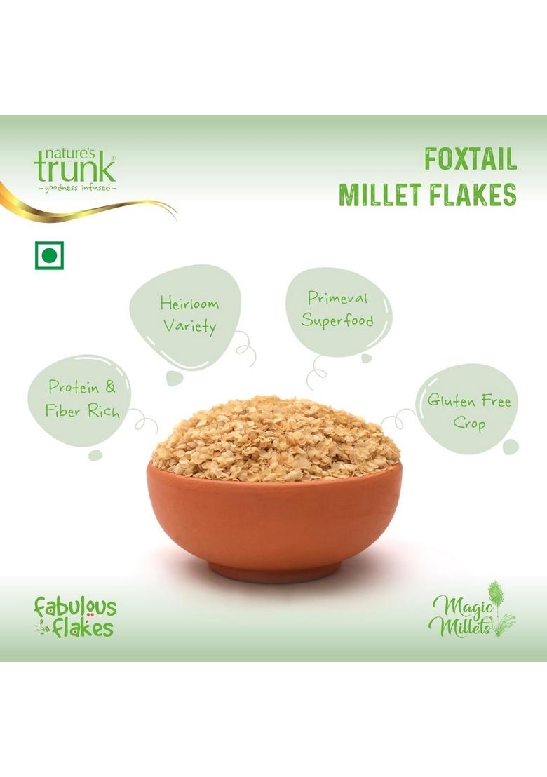 Nature'S Trunk Foxtail Millet Flakes | 800 G | Kangani | Korralu | High-Fiber Breakfast Cereal | Supports Digestion | Weight Management | Rich In Protein & Calcium | Breakfast Flakes