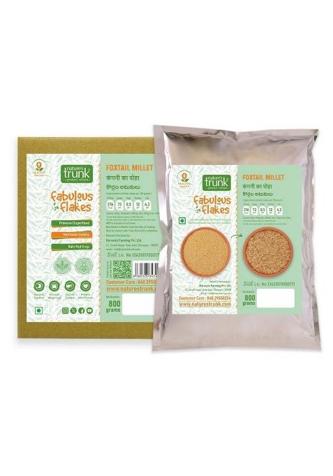 Nature'S Trunk Foxtail Millet Flakes | 800 G | Kangani | Korralu | High-Fiber Breakfast Cereal | Supports Digestion | Weight Management | Rich In Protein & Calcium | Breakfast Flakes