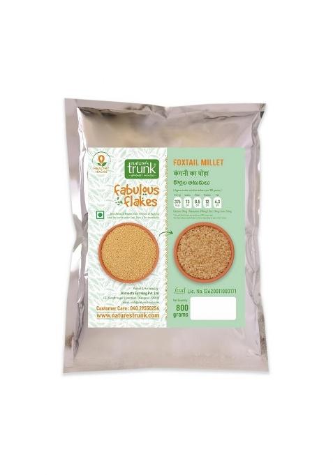 Nature'S Trunk Foxtail Millet Flakes | 800 G | Kangani | Korralu | High-Fiber Breakfast Cereal | Supports Digestion | Weight Management | Rich In Protein & Calcium | Breakfast Flakes